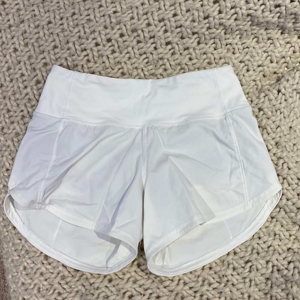 Lululemon speed up white shorts in size 0